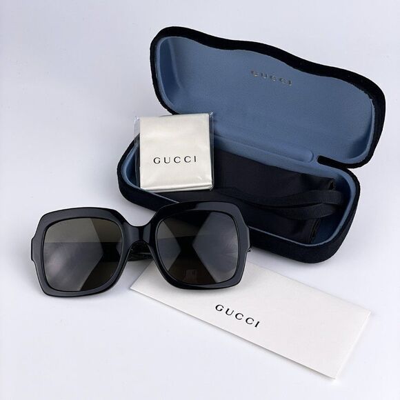 Brand NEW GUCCI GG0036SN 002 Black Green Red Square Women Sunglasses main image 11